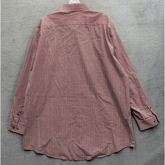 J. Ferrar Button Up Shirt Men's Slim Stretch Geometric Long Sleeve Size  XXL - Picture 3 of 13